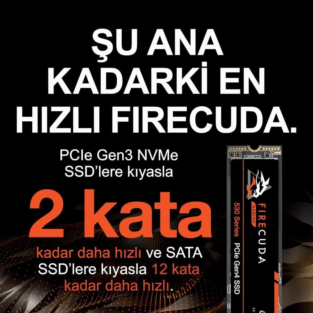 Seagate Firecuda 530 ZP2000GM3A013 PCI-Express 4.0 2 TB M.2 SSD Teşhir