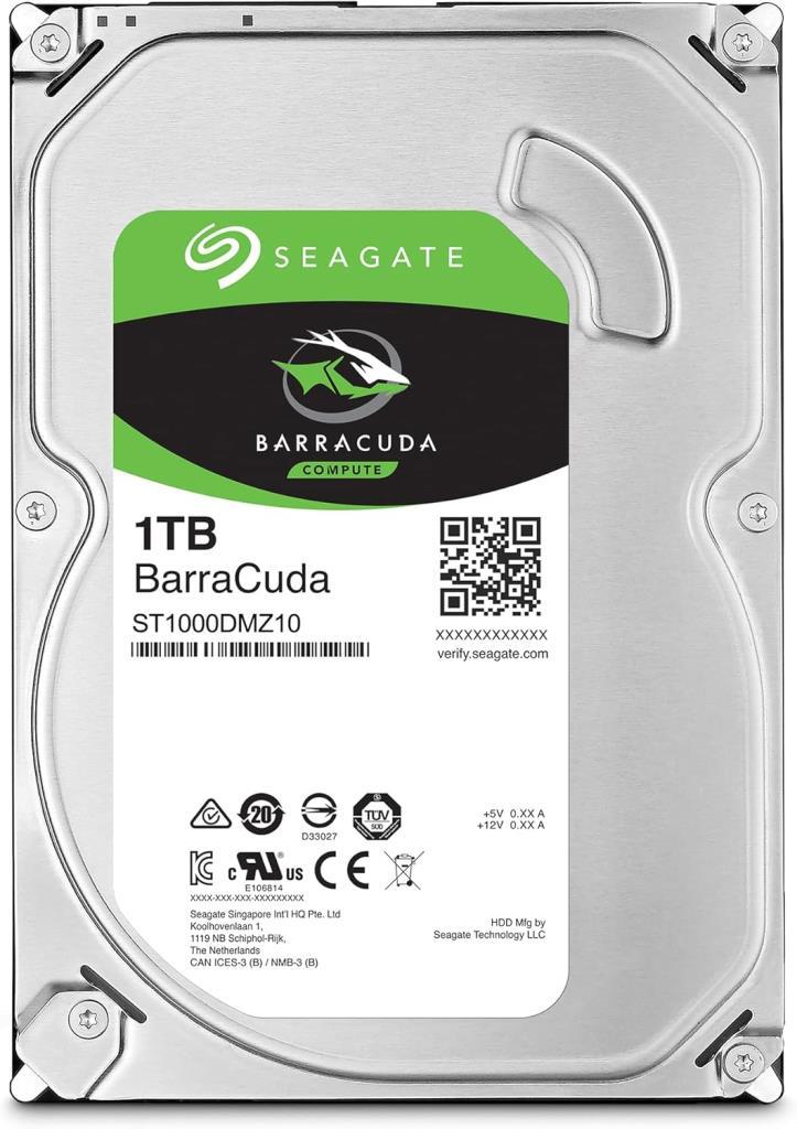 Seagate BarraCuda ST1000DM010 SATA 3.0 7200 RPM 3.5" 1 TB Harddisk