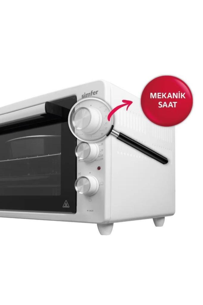 Simfer 4244 42 lt Beyaz Midi Fırın Teşhir