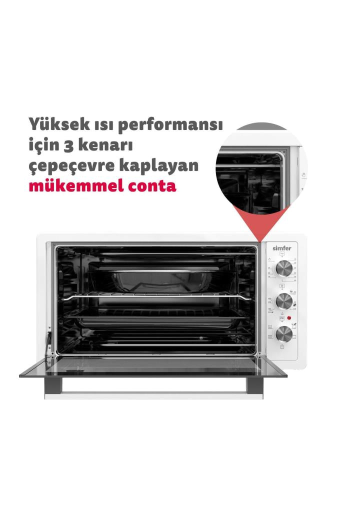 Simfer 4244 42 lt Beyaz Midi Fırın Teşhir