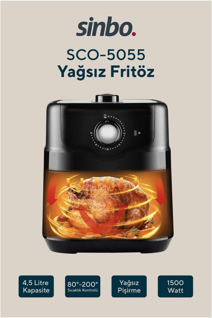 Sinbo SCO-5055 4.5 lt Yağsız Fritöz Teşhir
