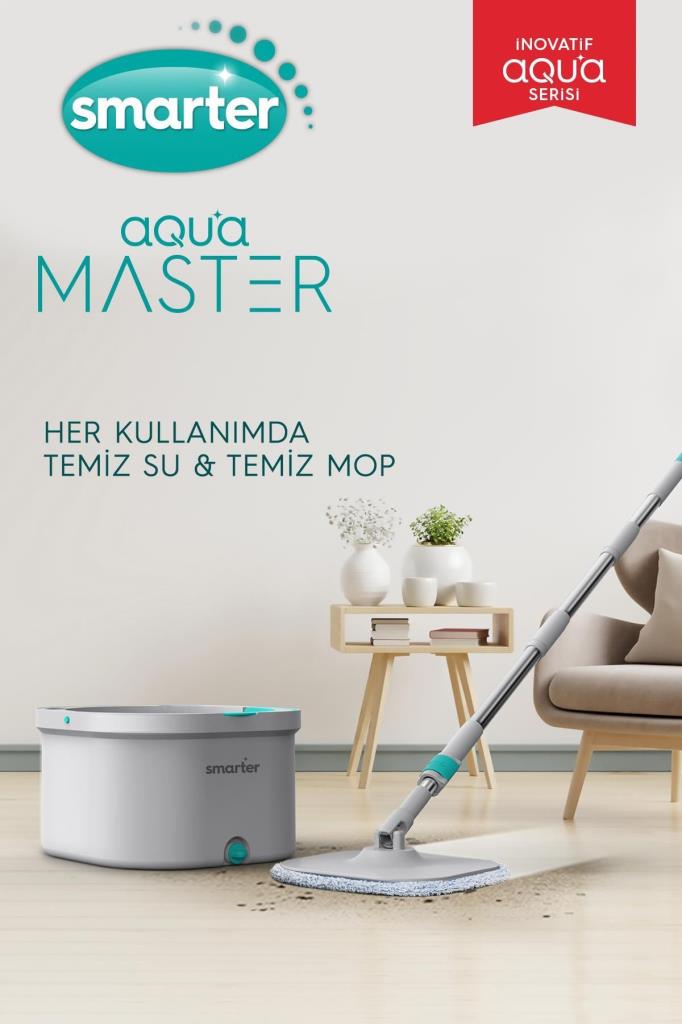 SMARTER AQUA MASTER TEMİZLİK SETİ + YEDEK MOP Teşhir