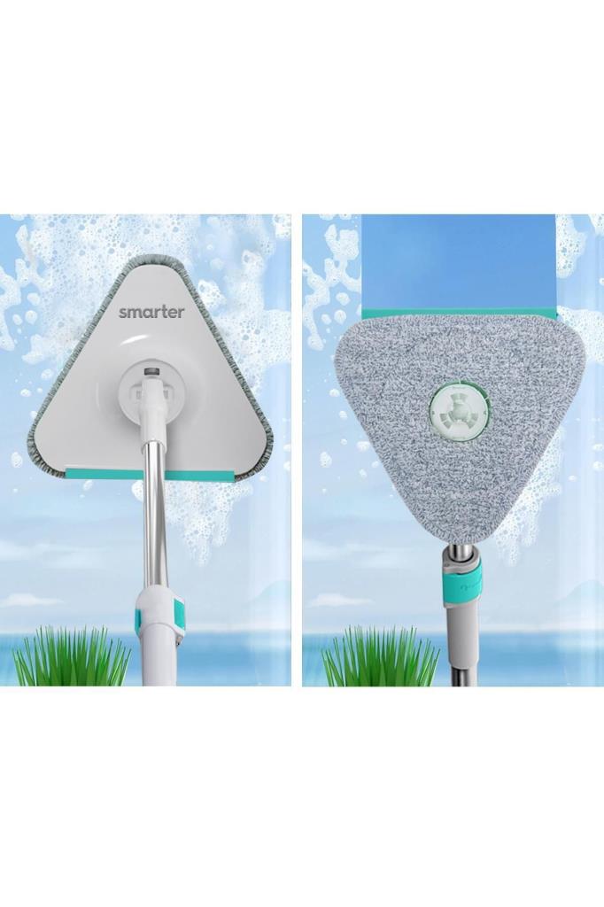 Smarter Aqua Master + Ucgen Aparat Temız & Kırlı Suyu Ayırma Ozellıgı Otomatık Temızlık Setı Mop Paspas Cam Ve Kose Icın