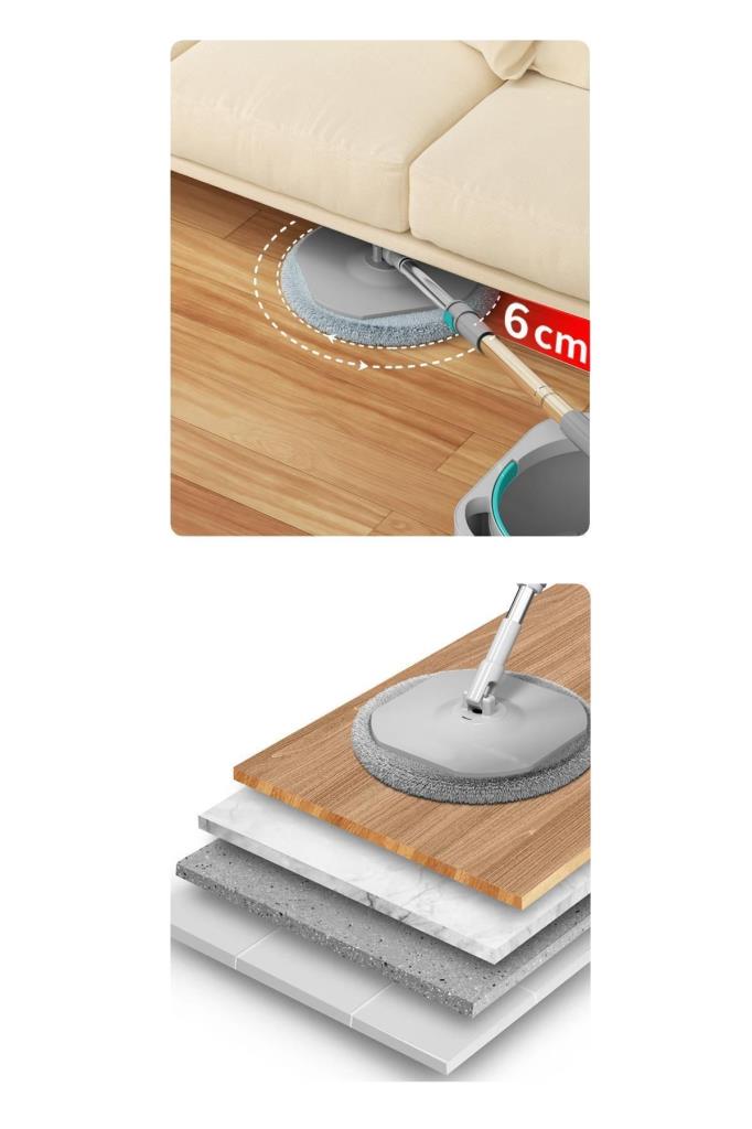 Smarter Aqua Master + Ucgen Aparat Temız & Kırlı Suyu Ayırma Ozellıgı Otomatık Temızlık Setı Mop Paspas Cam Ve Kose Icın