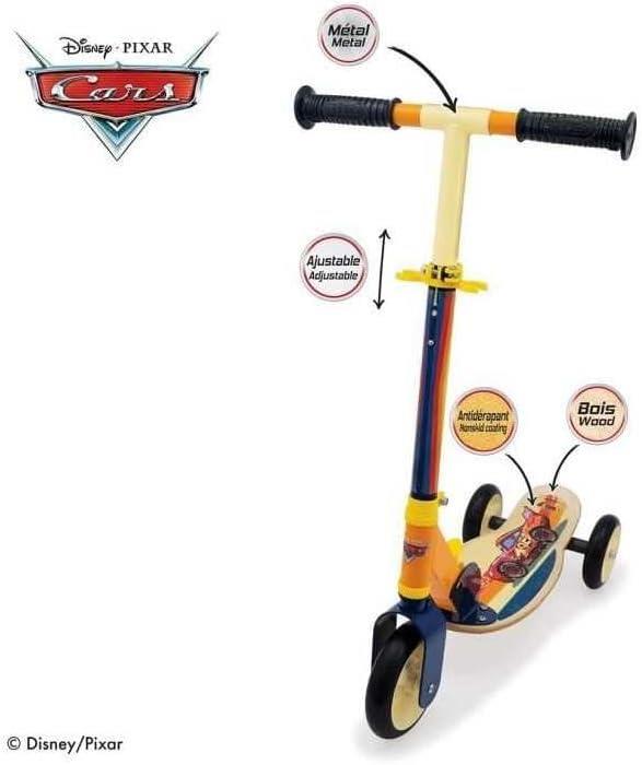 Smoby, 750119, Ahşap Ve Metal Tasarımlı 3 Tekerlekli Scooter, Retro Tasarım, 20 Kg Taşıyabilme, Göz Alıcı Renkler, Ayarlanabilir Gidon - Teşhir