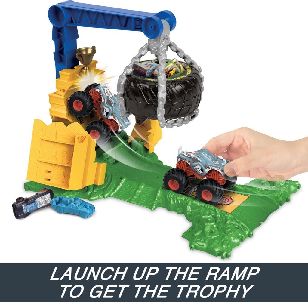 Fisher Price Monster Trucks Arenada Rhinomite Mücadelesi HTP18 - Outlet