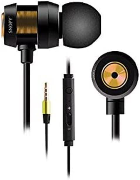 Snopy SN-J01 Mobil Telefon Uyumlu Kulak içi Siyah/Gold Mikrofonlu Kulaklık Outlet