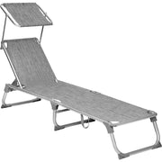 Songmics GCB19 55x193x31 cm Gölgelikli Katlanabilir Şezlong - TEŞHİR
