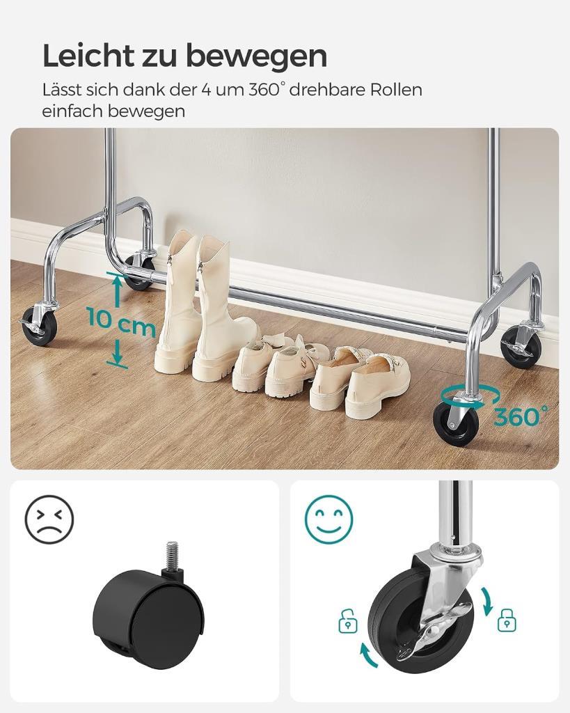 SONGMICS 130 kg Ağır Hizmet Tipi Elbise Askısı -TEŞHİR