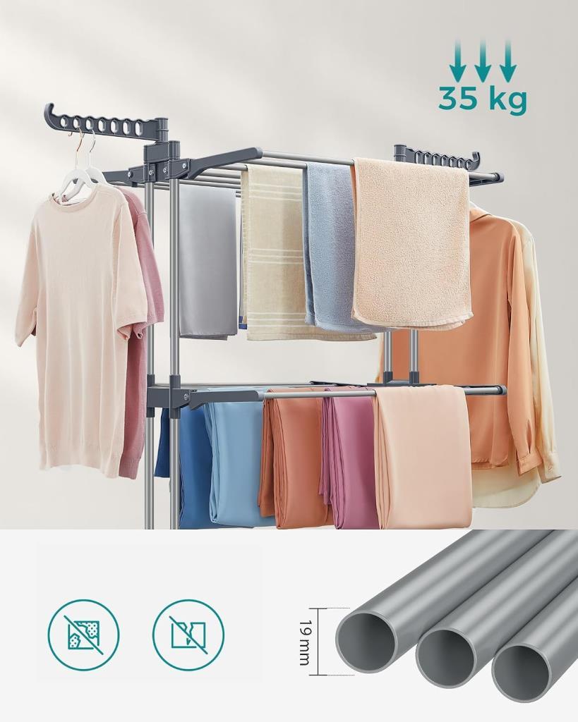 SONGMICS 4 Katlı Çamaşır Kurutma Askısı Standı - TEŞHİR