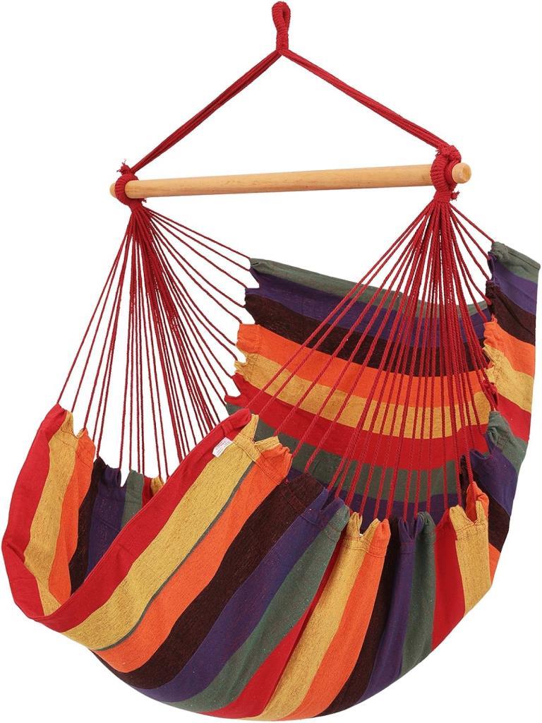 SONGMICS Hamak sandalye, 180 x 125 cm TÜV Rheinland maks. Statik yük 200 kg, iç ve dış mekan, gökkuş