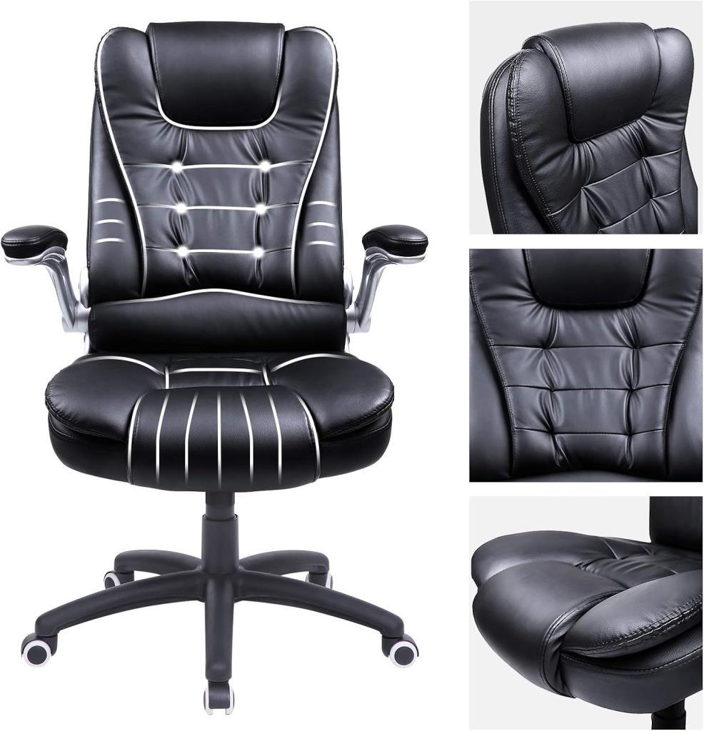 Songmics Ofis Koltuğu, Yönetici Koltuğu, Döner Sandalye, Siyah, Obg51B, 111 X 77 X 71 - Outlet