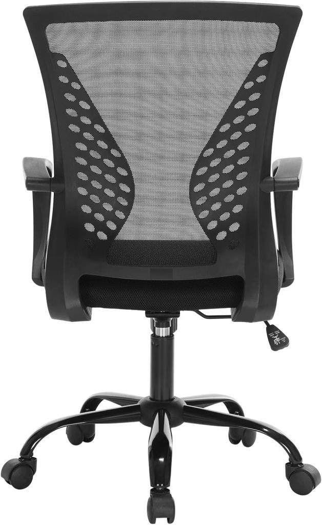 SONGMICS Ofis Sandalyesi, 360 Döner Sandalye, Sallanma Fonksiyonlu, Nefes Alabilir, Ofis, Çalışma Odası, 120 Kg'A Kadar Taşıyabilir, Siyah, Obn22Bk - Outlet