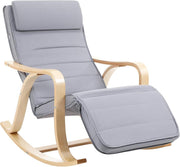 SONGMICS Şezlong, Ayarlanabilir Ayak Dayama Yeri ile Rahatlatıcı Sallanan Sandalye Maksimum Yük:150 Kg Bej Lyy10M Outlet