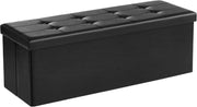 Songmics Tabure 120 Litre, Saklama Kutusu, Tabure, Katlanabilir, 300 Kg'A Kadar Yük, Sentetik Deri Kapak, Döşemeli Outlet