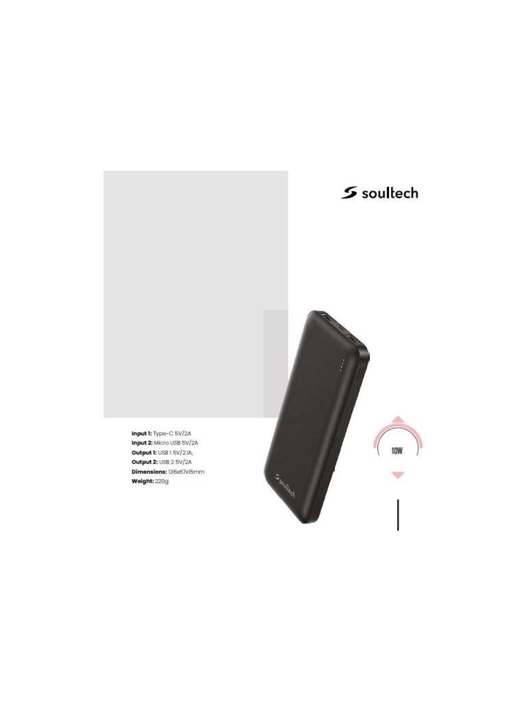 Soultech BT143S Needle LED Göstergeli 10000 mAh Hızlı Şarj Powerbank - TEŞHİR