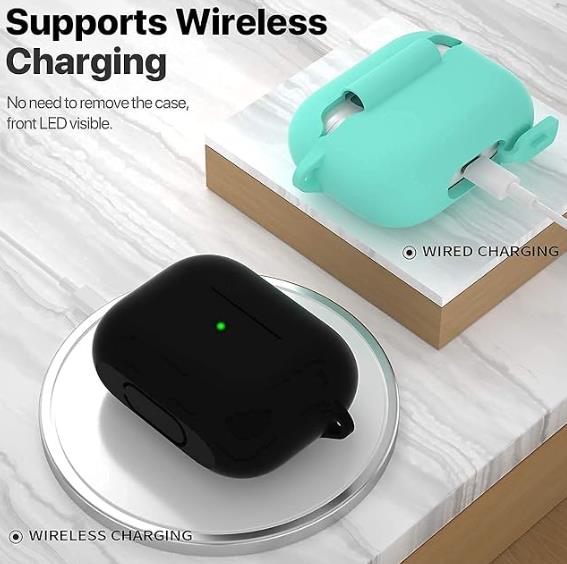 Sounce AirPods Pro Kılıfı Silikon Darbe Emici Koruyucu Kılıf Anahtarlıklı Siyah – Ön LED Görünür (AIRPRO-BK5) - TEŞHİR