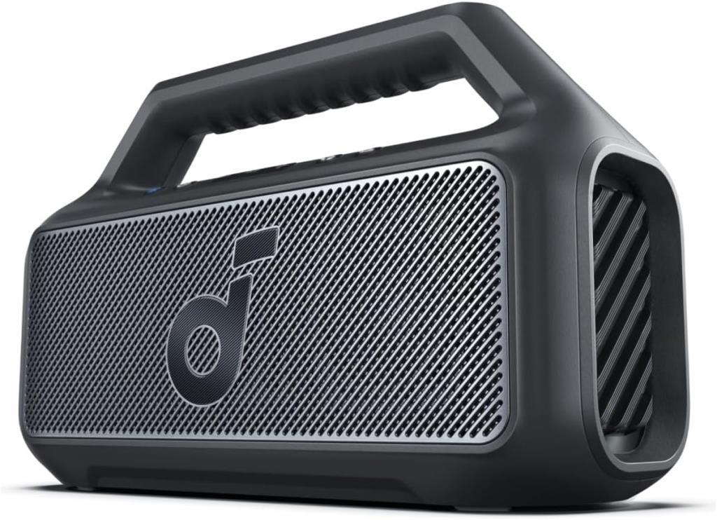 Soundcore Boom 2 SE Hoparlörü, 30W, BassUp Teknolojisi, 18 Saat Çalma Süresi, IPX7 Su Geçirmez, Ayarlanabilir Ekolayzır, Bluetooth 5.3, USB-C, Siyah - A3148 Outlet