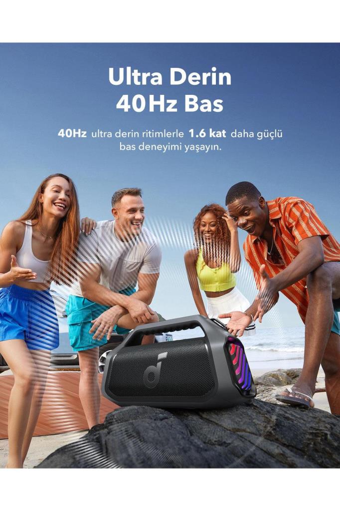 Anker SoundCore Boom 2 Siyah Bluetooth Hoparlör Outlet