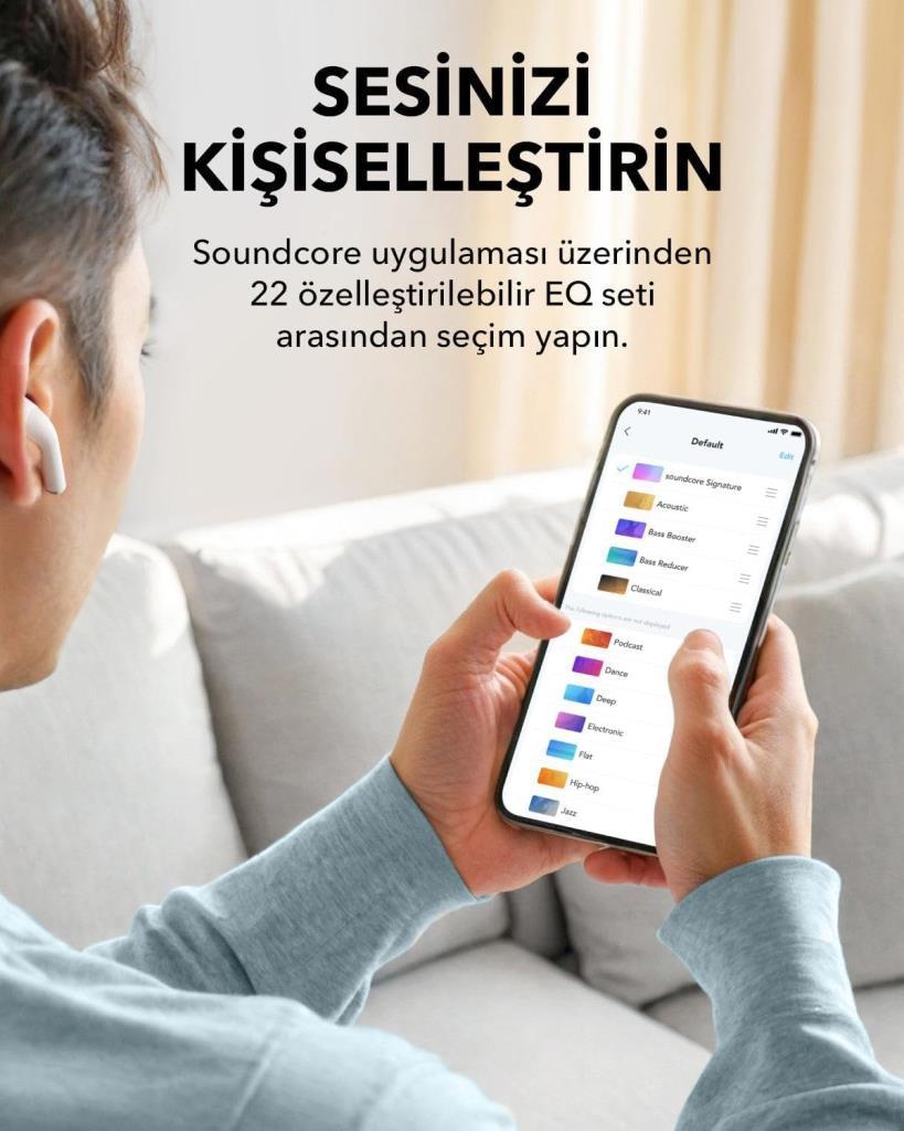 Anker SoundCore K20İ TWS Beyaz Kulak İçi Bluetooth Kulaklık