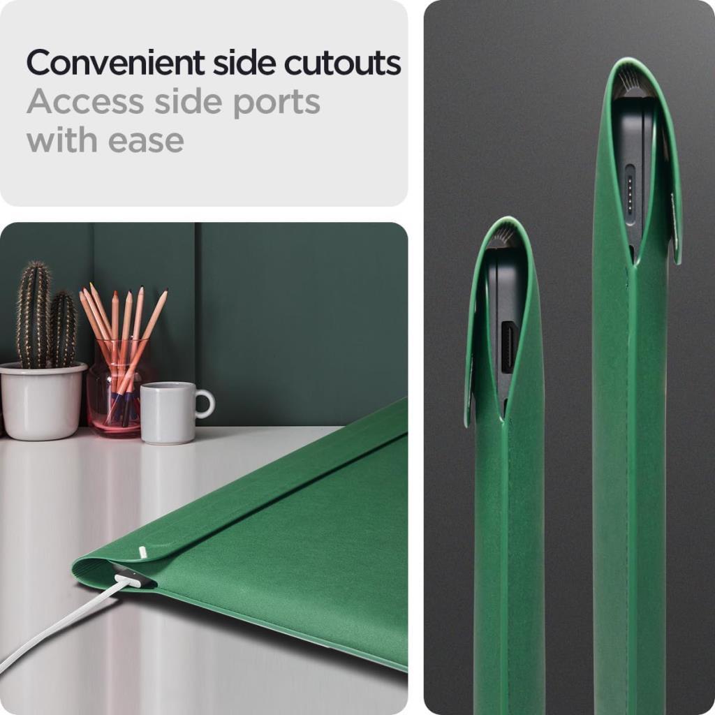 Spigen 16'' / 15'' MacBook & Notebook Laptop Taşıma Çantası Valentinus S JeJu Green - Teşhir