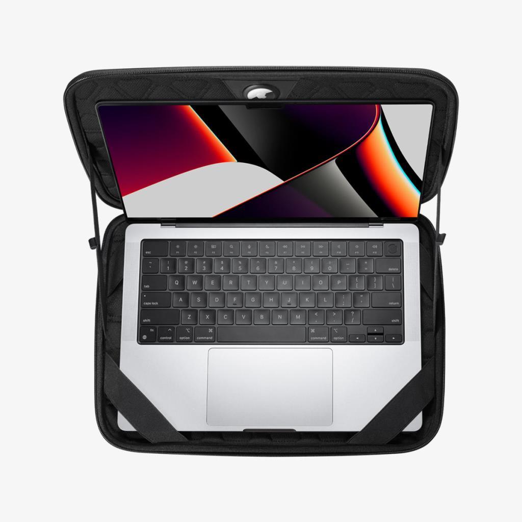 Spigen MacBook & Notebook Laptop 14'' Taşıma Çantası Rugged Armor Pro Pouch Black - AFA04270-Outlet