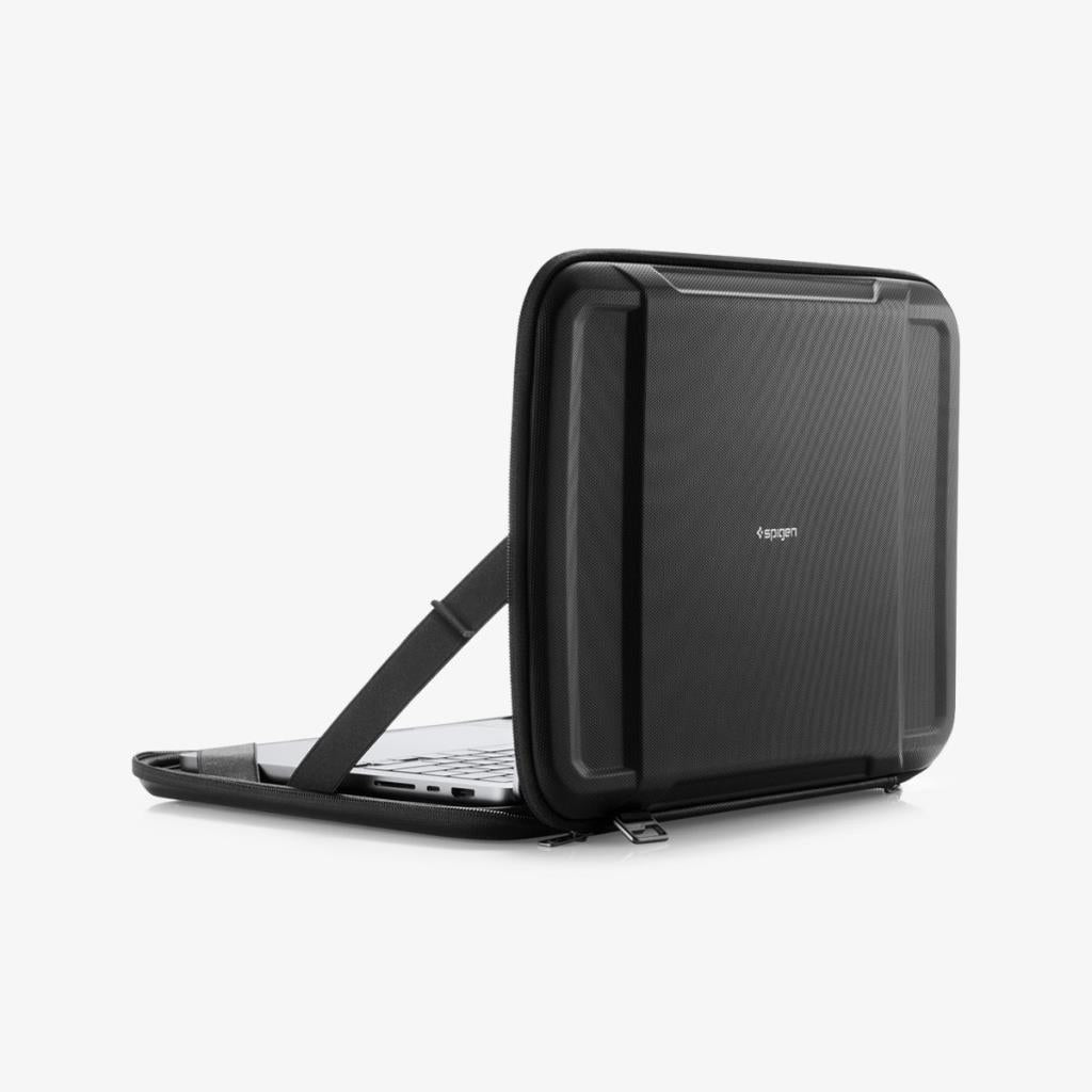 Spigen MacBook & Notebook Laptop 14'' Taşıma Çantası Rugged Armor Pro Pouch Black - AFA04270-Outlet