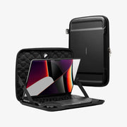 Spigen MacBook Pro 16'' Uyumlu Taşıma Çantası Rugged Armor Pro Pouch Black  AFA04271 - Teşhir