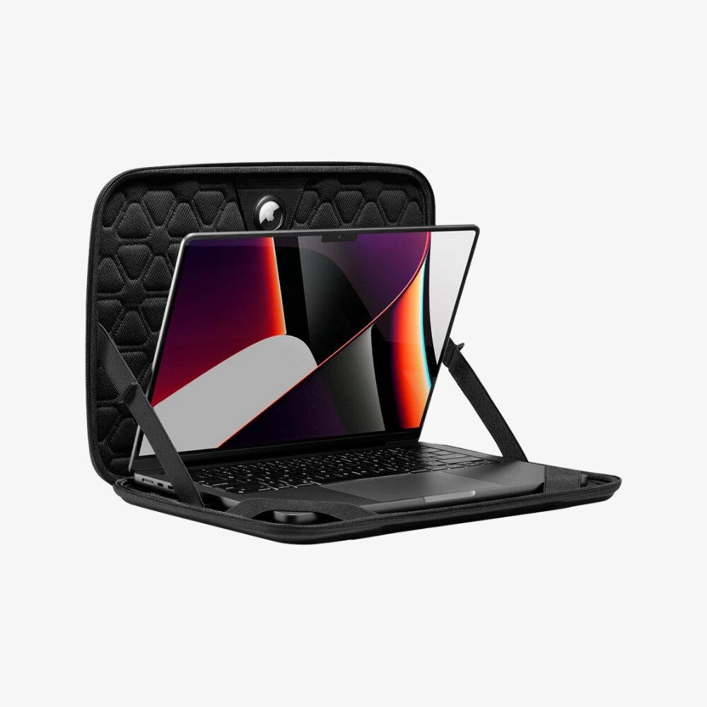Spigen MacBook Pro 16'' Uyumlu Taşıma Çantası Rugged Armor Pro Pouch Black  AFA04271 - Teşhir