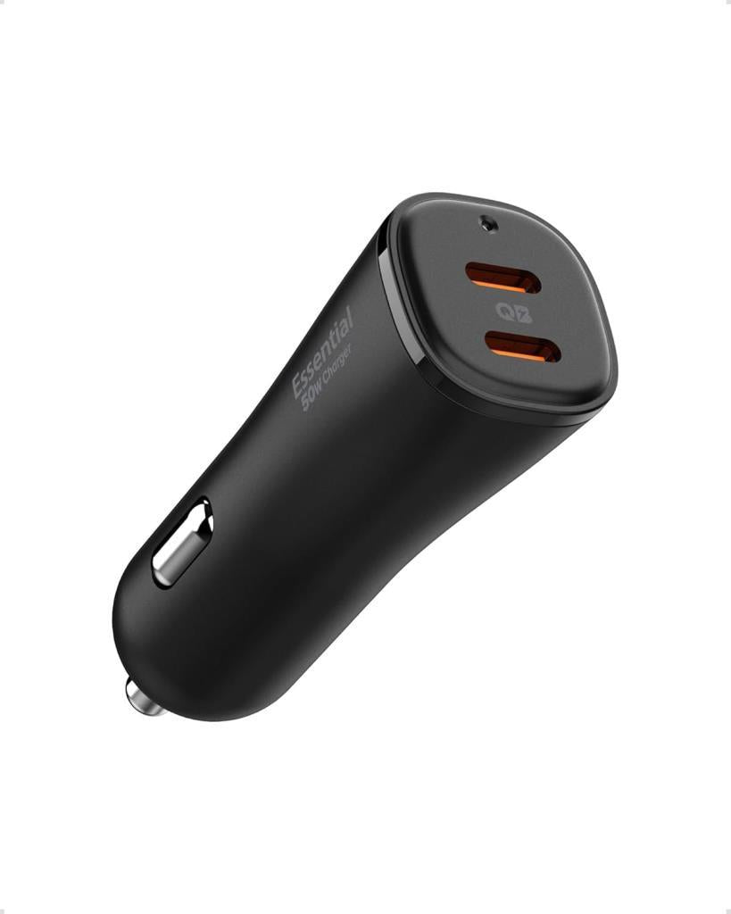 Spigen 50W USB-C 2 Port Araç içi Hızlı Şarj Aleti Samsung PPS Destekli Akım Korumalı Güç Adaptörü Çakmaklık iPhone & And - Outlet