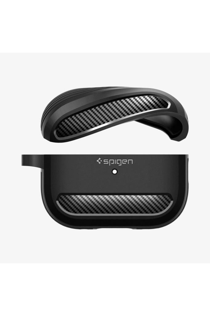 Spigen AirPods Pro (2.Nesil) Kılıf, Spigen Rugged Armor Matte Black Outlet