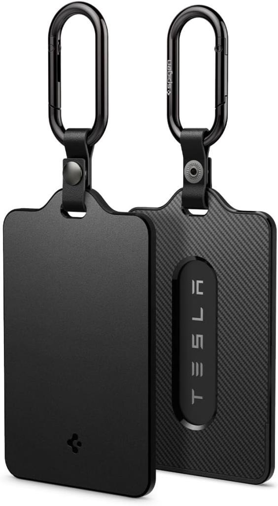 Spigen Air Fit Tesla Anahtarı ile Uyumlu Kart Kılıfı (2 Adet) TO243 Black - ACP07175 Teşhir