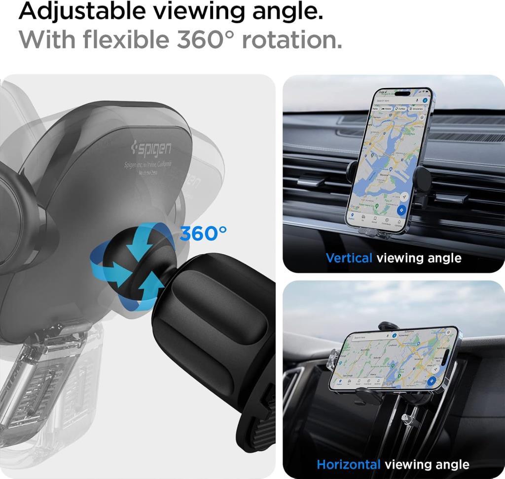 Spigen Air Vent Araç içi Telefon Tutucu (Tüm Cihazlarla Uyumlu Araç Tutacağı) OneTap UTS12 - ACP05507