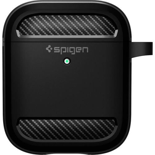 Spigen Apple AirPods 2/1 Nesil Uyumlu Kılıf Rugged Armor Black - ASD01117