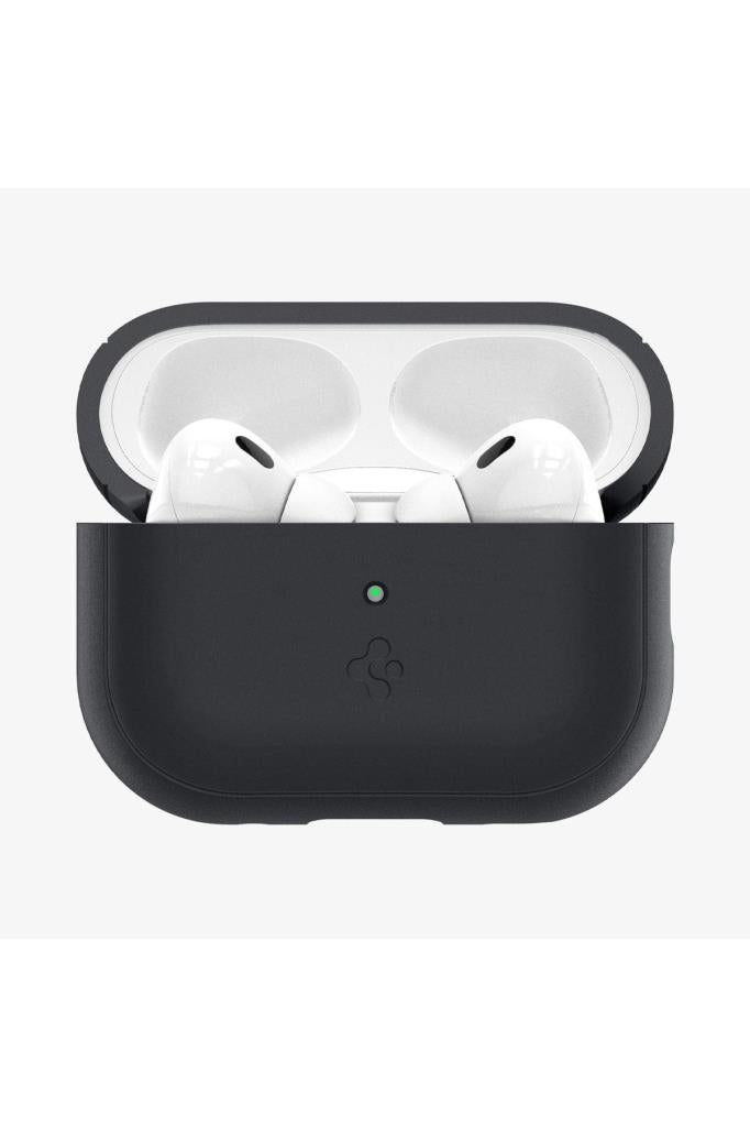 Spigen AirPods Pro (2.Nesil) Kılıf, Spigen Silicone Fit + Strap (Askı İpi) Black Outlet
