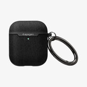 Spigen Apple AirPods (2.nesil) / (1.nesil) ile Uyumlu Kılıf Urban Fit Dokuma Black - OUTLET