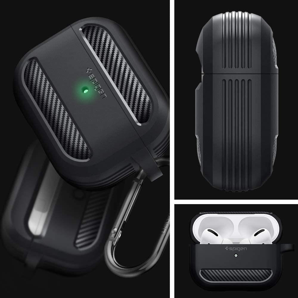 Spigen Apple AirPods Pro Kılıf Rugged Armor Charcoal Gray-ASD0144