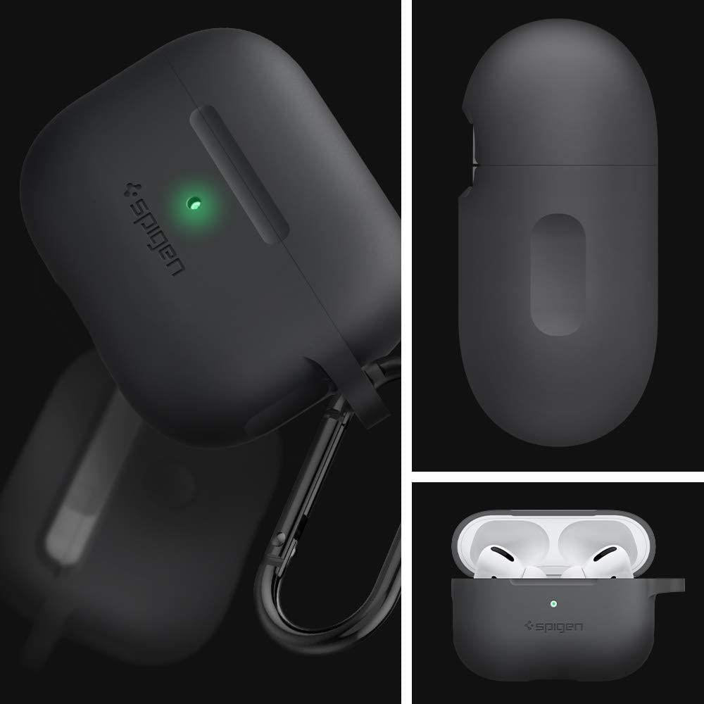 Spigen Apple AirPods Pro Kılıf Silicone Fit (Silikon) Charcoal