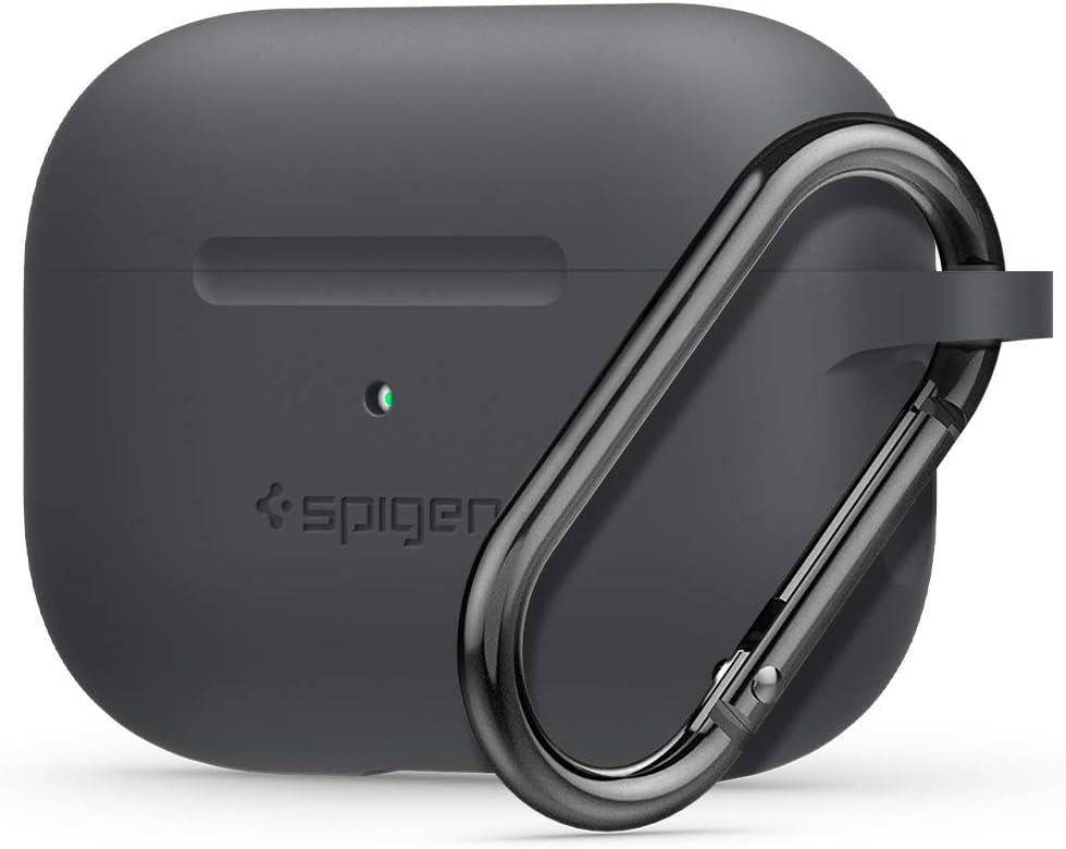 Spigen AirPods Pro ile Uyumlu Kılıf Silicone Fit Kaymaz Silikon Kömür Kapak - ASD00536 - Outlet