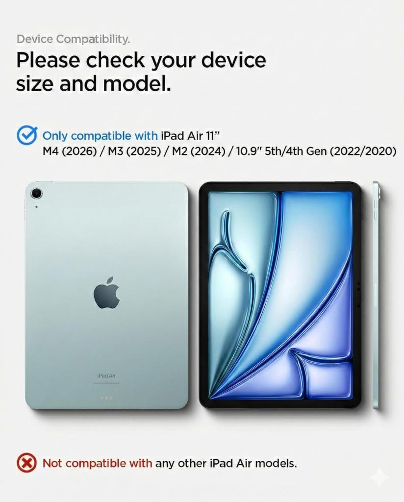 Spigen iPad Air 11'' M4 (2026)/M3 (2025)/M2 (2024)/Air 10.9'' (2022/2020) ile Uyumlu Kılıf Ultra Hybrid Pro Black - OUTLET