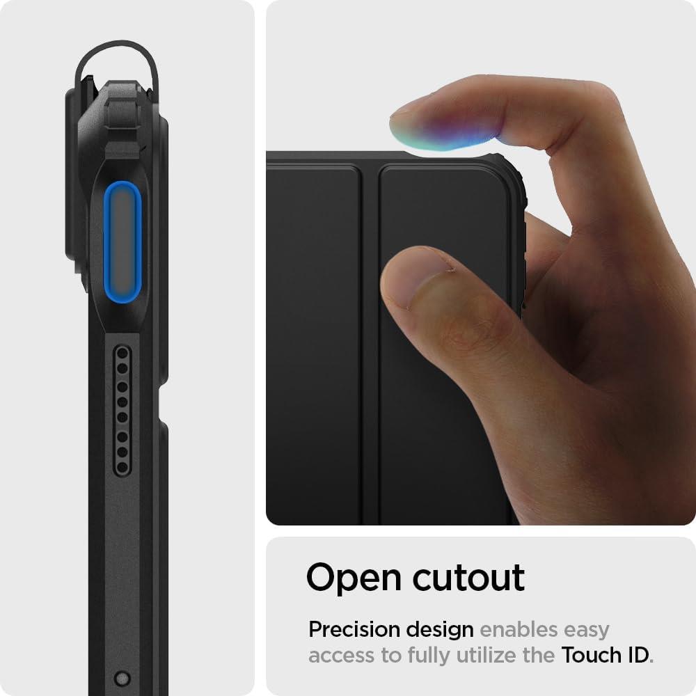 Spigen iPad Air 11'' M4 (2026)/M3 (2025)/M2 (2024)/Air 10.9'' (2022/2020) ile Uyumlu Kılıf Ultra Hybrid Pro Black - OUTLET