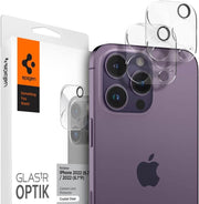Spigen iPhone 16 Pro Max / 16 Pro / 15 Pro Max / 15 Pro / 14 Pro Max / 14 Pro ile uyumlu Kamera Lens Camı Koruyucu GLAS.tR Optik (2 Adet) Black - AGL05273 - Siyah - Outlet