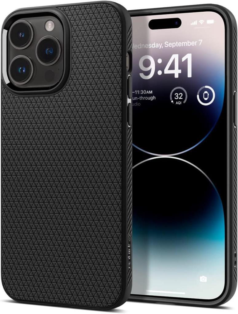 Spigen Apple iPhone 14 Pro Kılıf Liquid Air Matte Black Siyah – ACS04957  - TEŞHİR