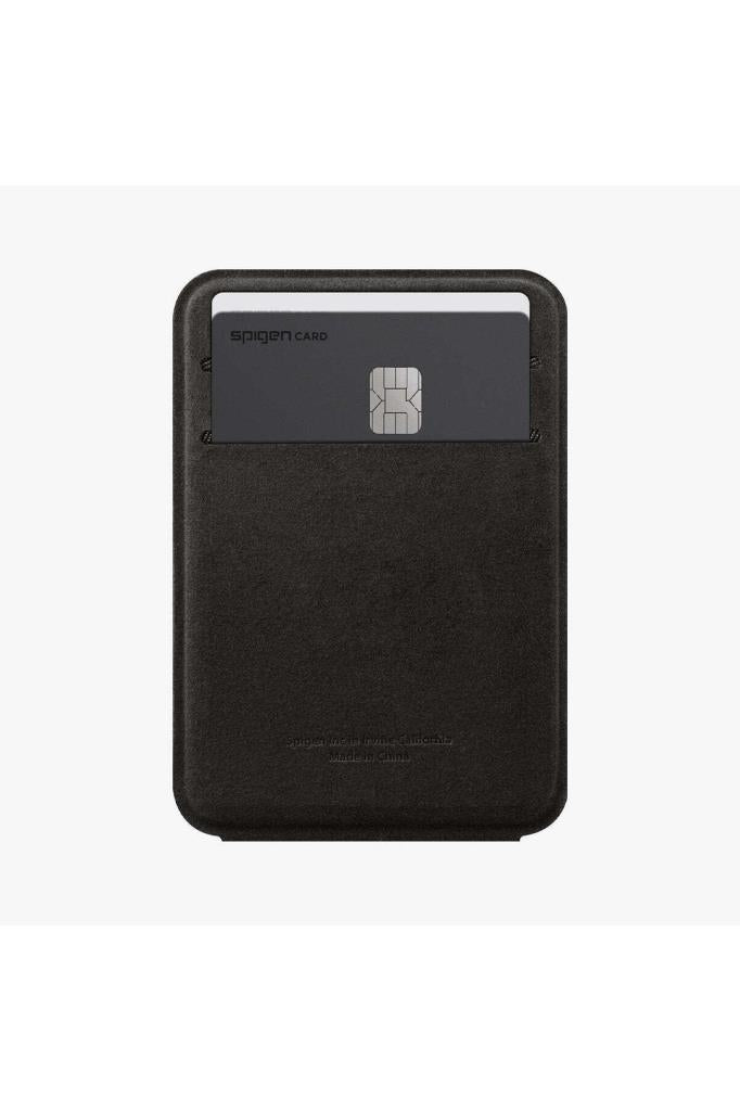 Spigen Apple iPhone 15 / iPhone 14 / iPhone 13 / iPhone 12 Serileri için Smart Fold Manyetik Cüzdan MagSafe Gunmetal Outlet