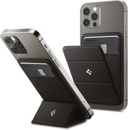 Spigen MagFit iPhone için MagSafe özellikli Kartlı Manyetik Cüzdan Smart Fold Wallet Gunmetal - AMP02766 Teşhir