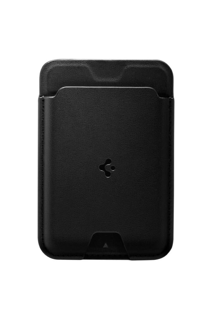 Spigen Apple MagSafe iPhone 15 / iPhone 14 / iPhone 13 / iPhone 12 Serisi için 3 Kart Hazneli Cüzdan Valentinus Black - TEŞHİR
