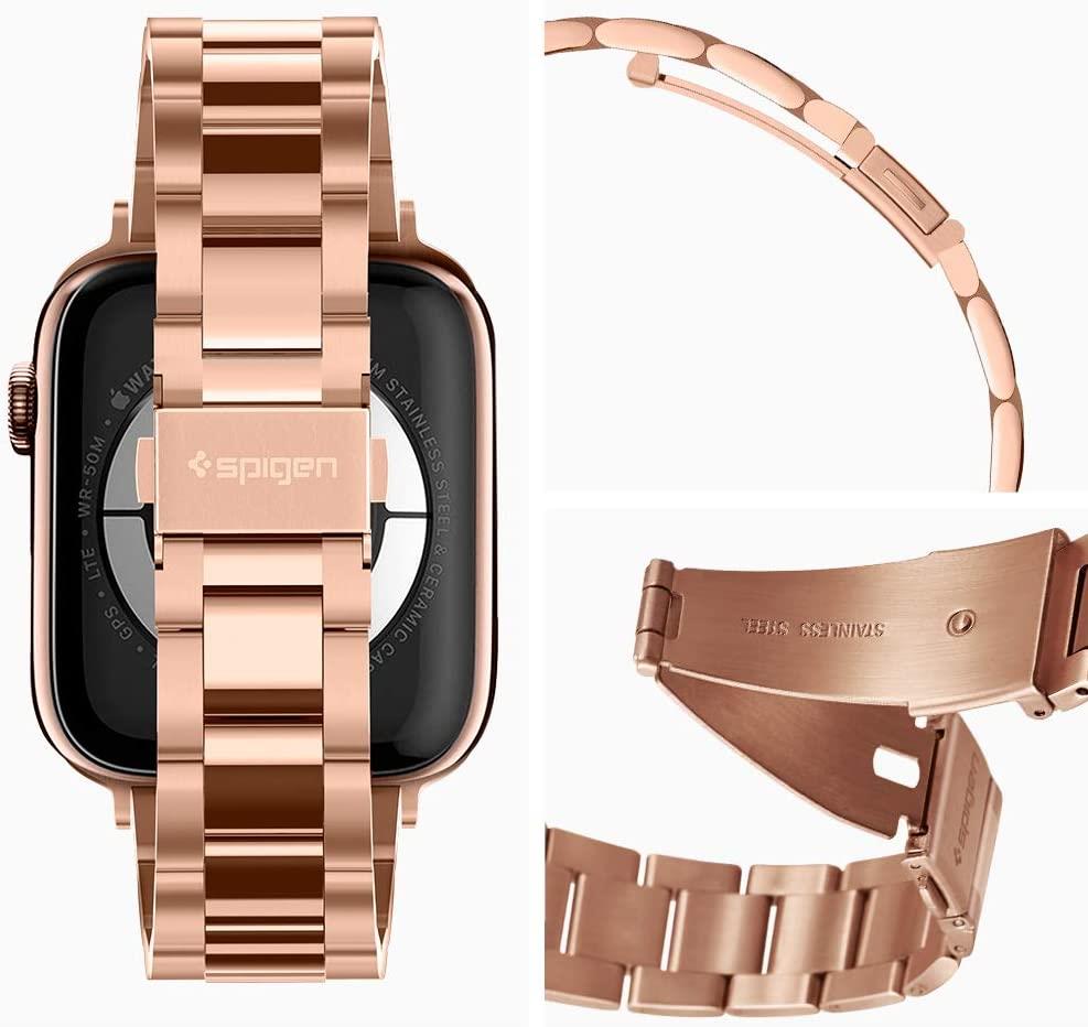 سوار Spigen Apple Watch 41-40-38 مم باللون الذهبي الوردي - 061MP25944 