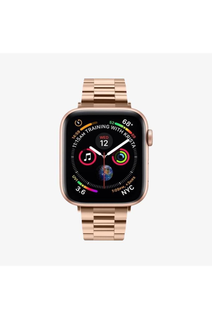 Spigen Apple Watch 42mm Seri 10 - 41mm Seri 9/8/7 - 40mm Seri SE2/SE/6/5/4 Kordon Kayış Band Modern Fit Rose Gold Outlet