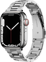 Spigen Apple Watch 42/41mm Seri 11/10/9/8/7 ile Uyumlu Kordon Band Modern Fit Klasik Saat Tipi Çelik Gümüş Kayış - 061MP25943 - Outlet