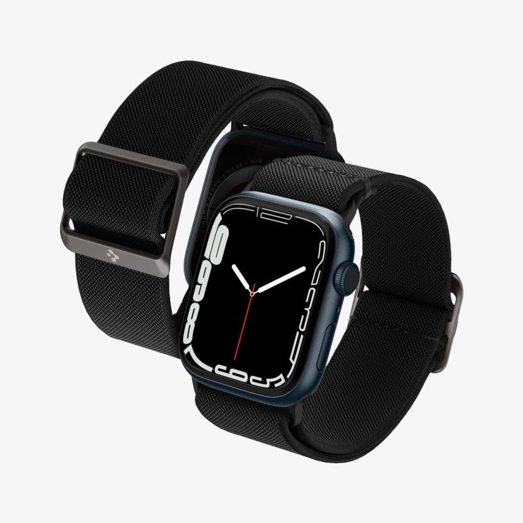 Spigen Apple Watch 42mm Seri 11/10 - 41mm Seri 9/8/7 - 40mm Seri SE2/SE/6/5/4 ile uyumlu Kordon Kayış Band Lite Fit Black Outlet